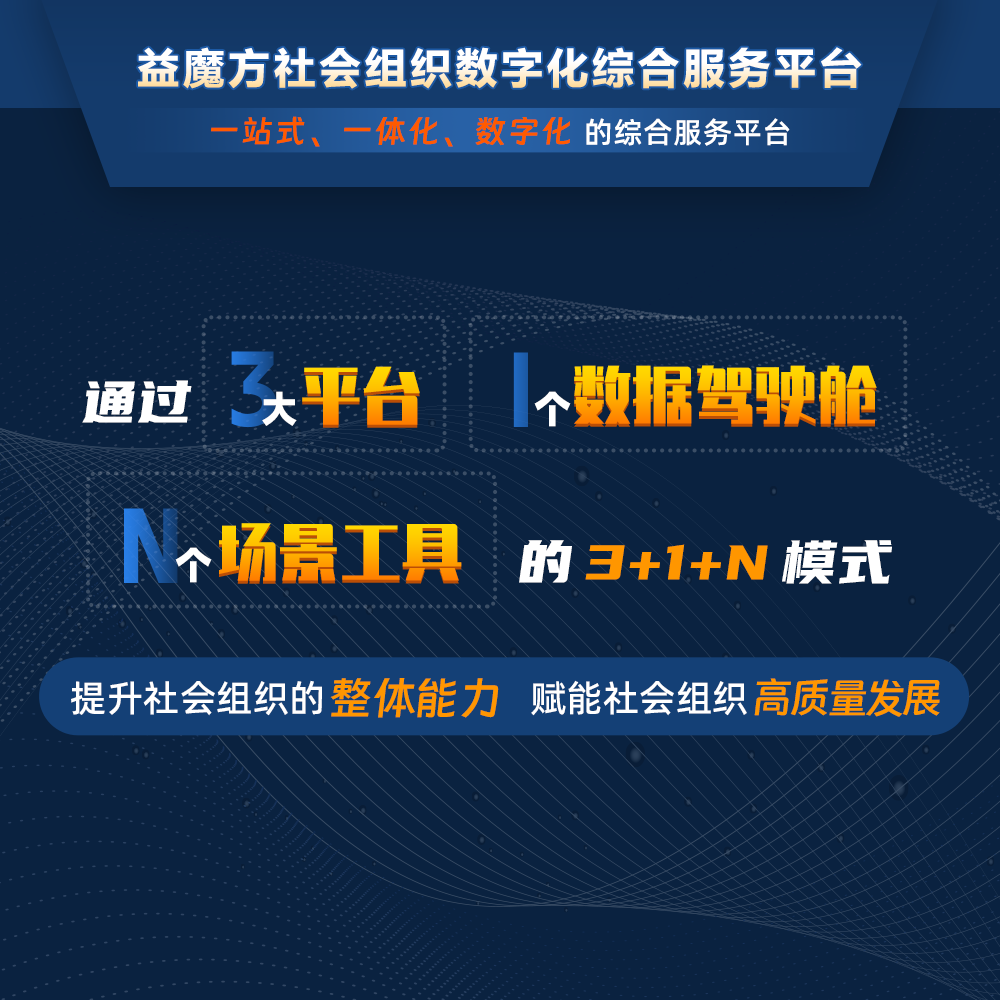 益魔方平臺輔助您完成社會組織數(shù)字化轉(zhuǎn)型